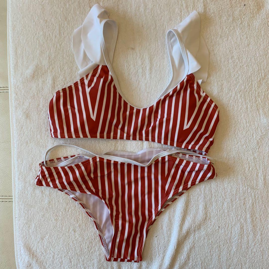 red striped bikini