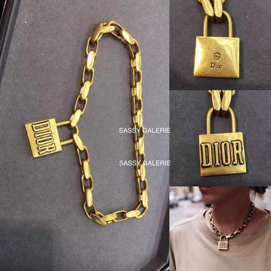 dior lock necklace 2018