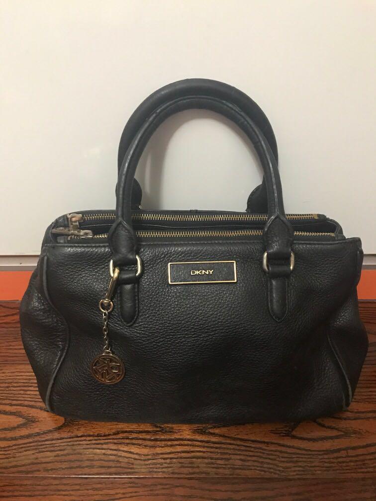 dkny bag black leather