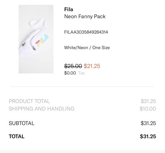 fila neon fanny pack