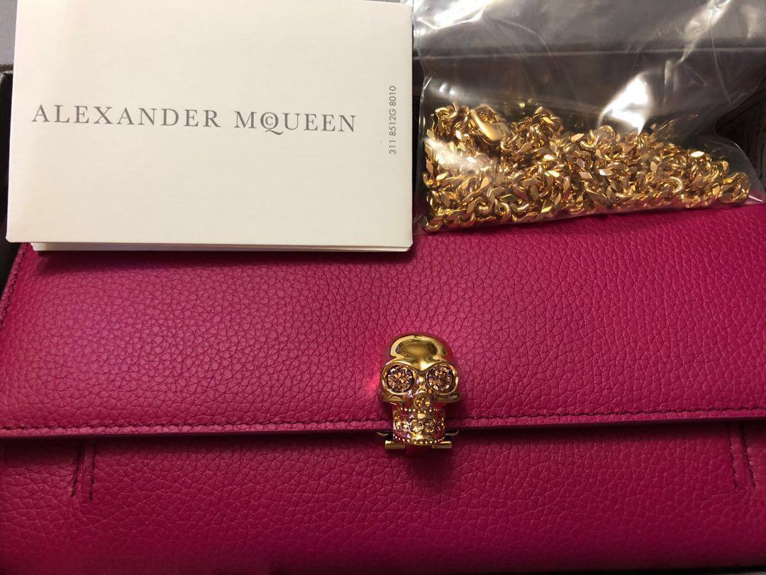 For fast deal Alexander McQueen Skull Wallet Clutch bag on Chain