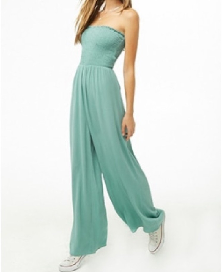 Forever 21 smocked tube jumpsuit Women s Fashion Dresses Sets