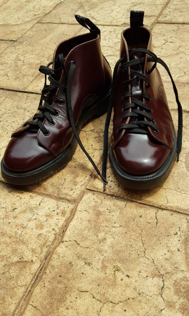 George Cox X Fred Perry Monkey Boots Burgundy (8 UK), Men's Fashion,  Footwear, Boots on Carousell