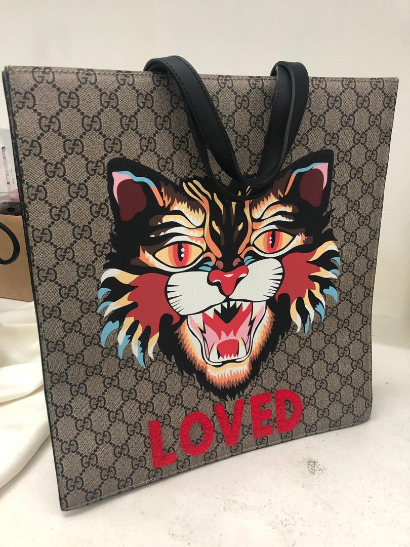 Gucci cat tote best sale