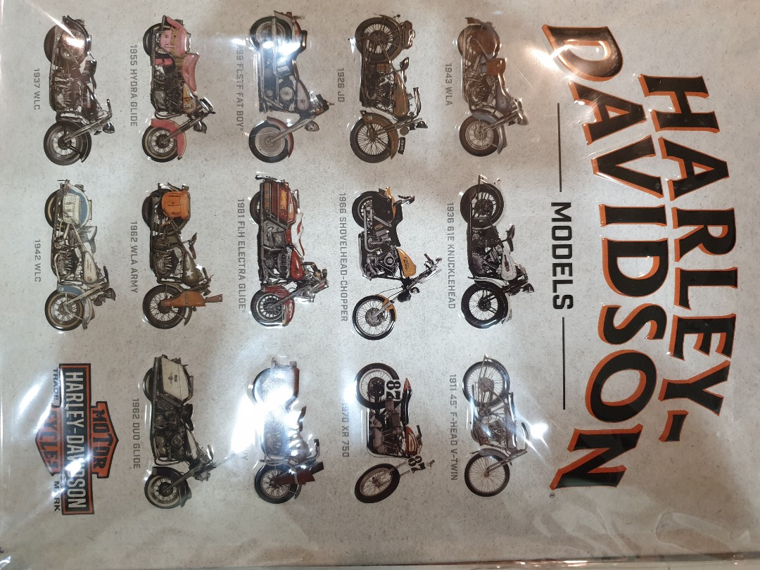 Harley Davidson wall sign, Hobbies & Toys, Stationery & Craft, Art