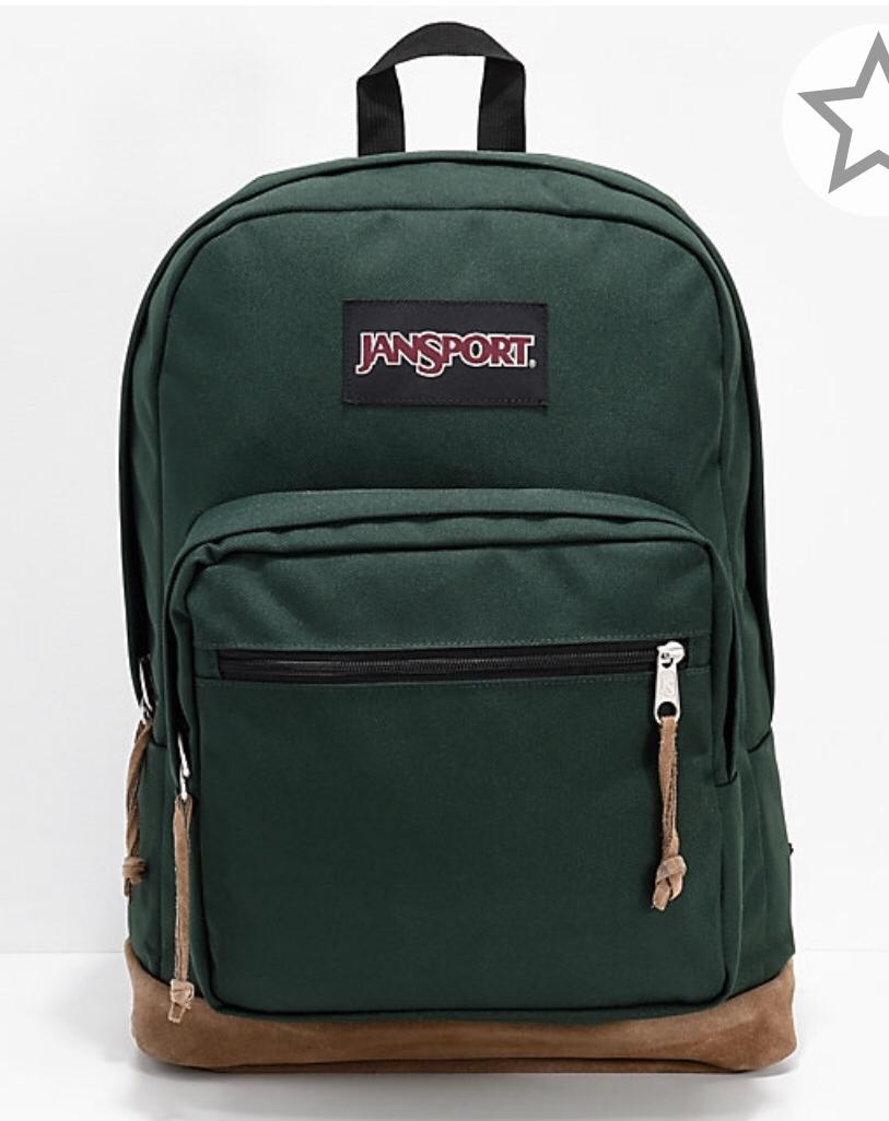 green jansport bag