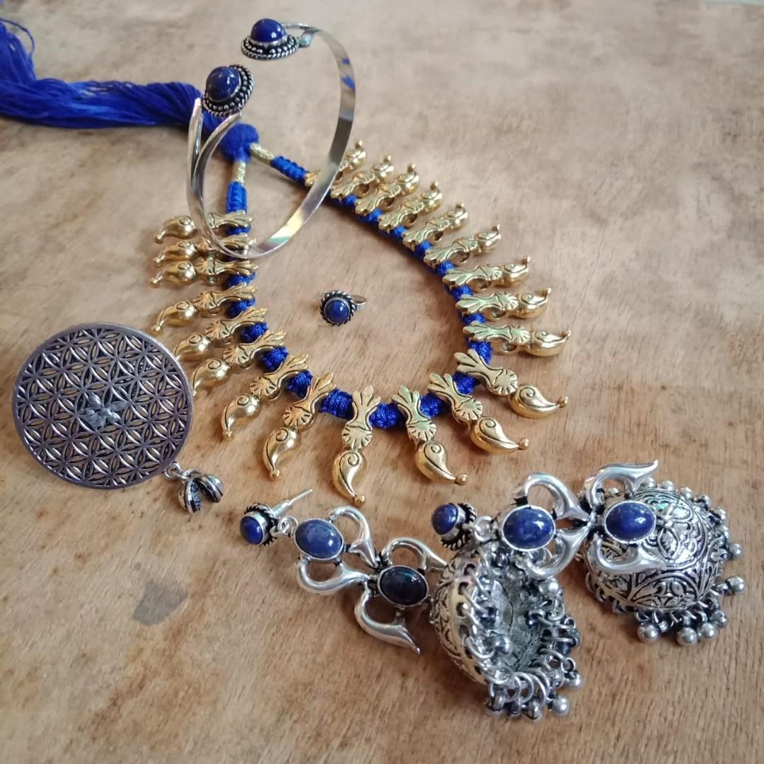 German silver thread necklace online