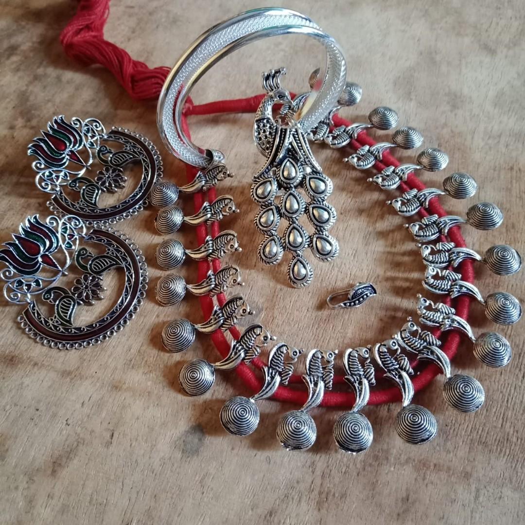 German silver thread necklace outlet
