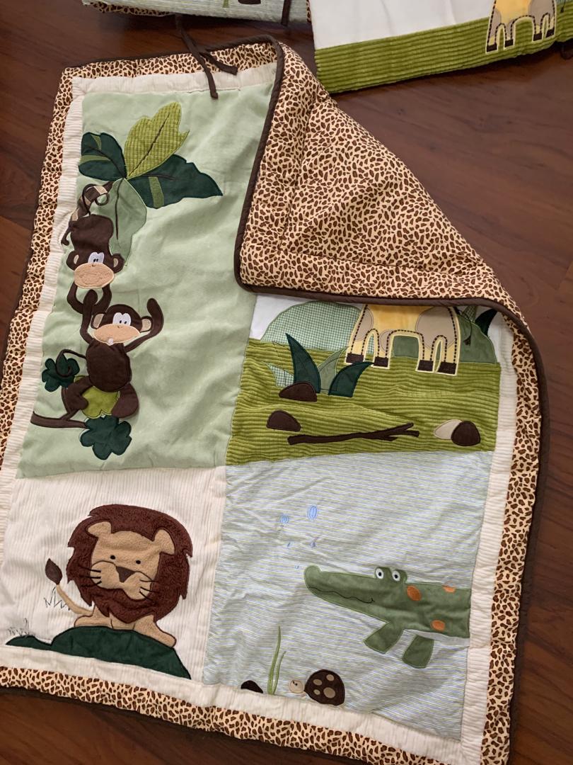 Jungle themed cot bedding set, Babies & Kids, Baby Nursery & Kids