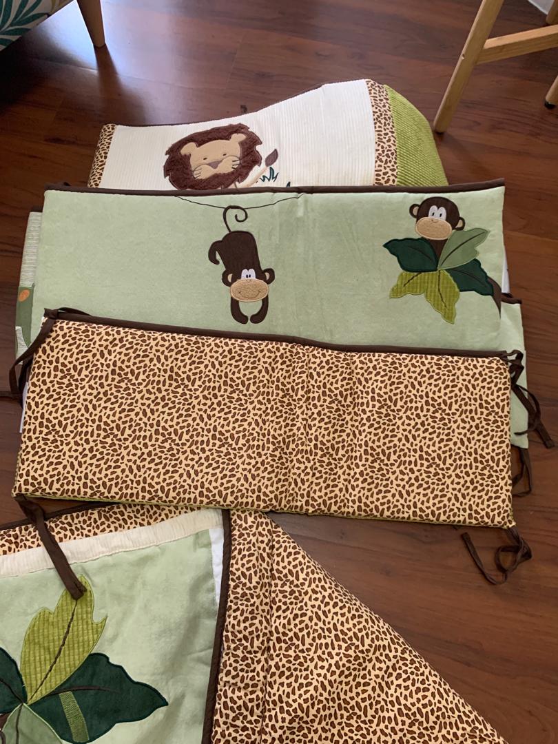 Jungle themed cot bedding set, Babies & Kids, Baby Nursery & Kids