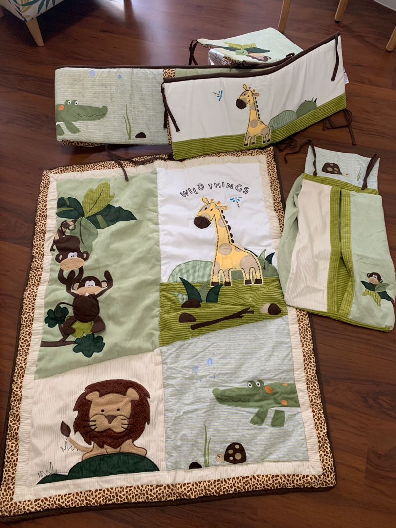 Jungle themed cot bedding set, Babies & Kids, Baby Nursery & Kids Furniture, Cots & Cribs on