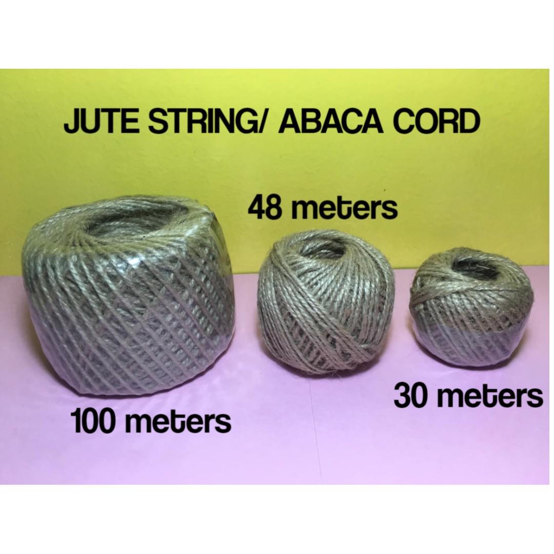 Jute String/ Abaca Cord (Category: Craft Supplies & Tools) located in Pasig City. Submitted by accentz11 (Listing ID 150895698, Image 3). Description: Roll size 30 meters (2 ply)- P50 available 48 meters (2 ply)- P60 available 100 meters (1 ply)- P90 available 100 meters (3 ply)- P120 available Diameter of string: approx. 3 mm for 3 ply, 2.5 mm for 2 ply, 1-1.5mm for 1 ply No minimum order Limited stocks available Payment: BDO, BPI, GCash Pls con