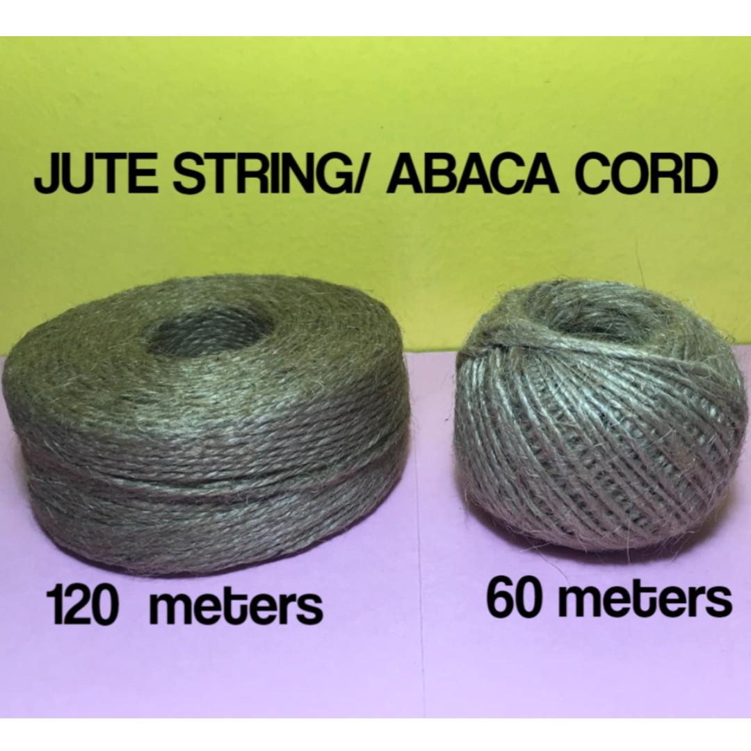 Jute String/ Abaca Cord (Category: Craft Supplies & Tools) located in Pasig City. Submitted by accentz11 (Listing ID 150895698, Image 2). Description: Roll size 30 meters (2 ply)- P50 available 48 meters (2 ply)- P60 available 100 meters (1 ply)- P90 available 100 meters (3 ply)- P120 available Diameter of string: approx. 3 mm for 3 ply, 2.5 mm for 2 ply, 1-1.5mm for 1 ply No minimum order Limited stocks available Payment: BDO, BPI, GCash Pls con