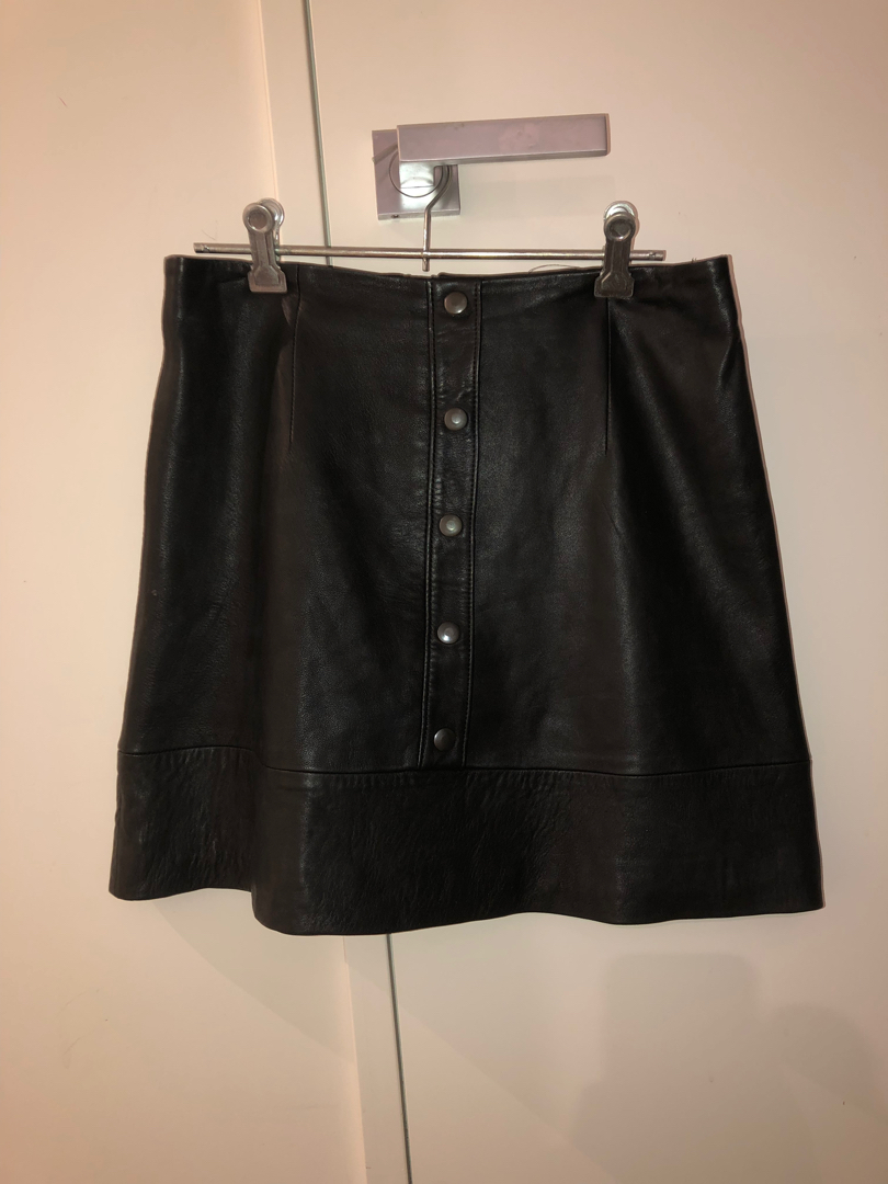 Kookai black shop leather skirt