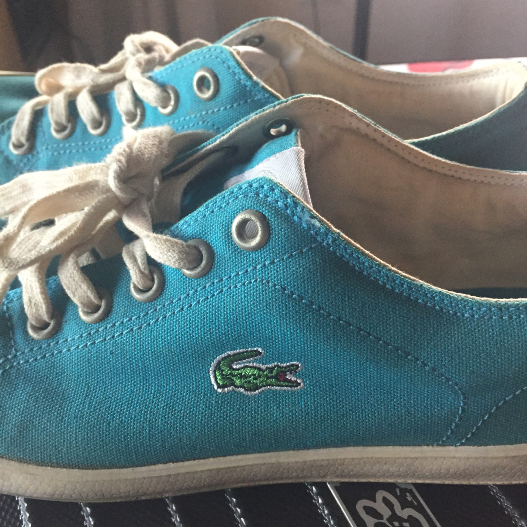 Lacoste Lace-Up Canvas Sneakers (Category: Sneakers) located in Malabon City. Submitted by chieo77 (Listing ID 232169140, Image 2). Description: Original Lacoste Lace-Up Canvas Shoes bought years back in HK...got it for like around 50% off but of course selling it way cheaper than the price when I got it........reason for selling- because it became tight for me to wear. Issues - I’ve worn it maybe less than 10 times...car to mall, mall to car...n