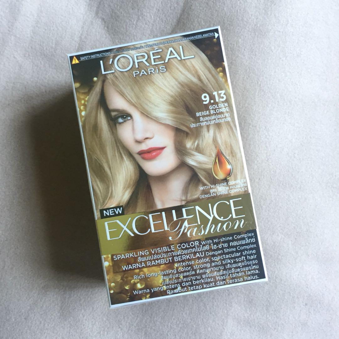Loreal Excellence Hair Color Hair Dye Golden Beige Blonde On