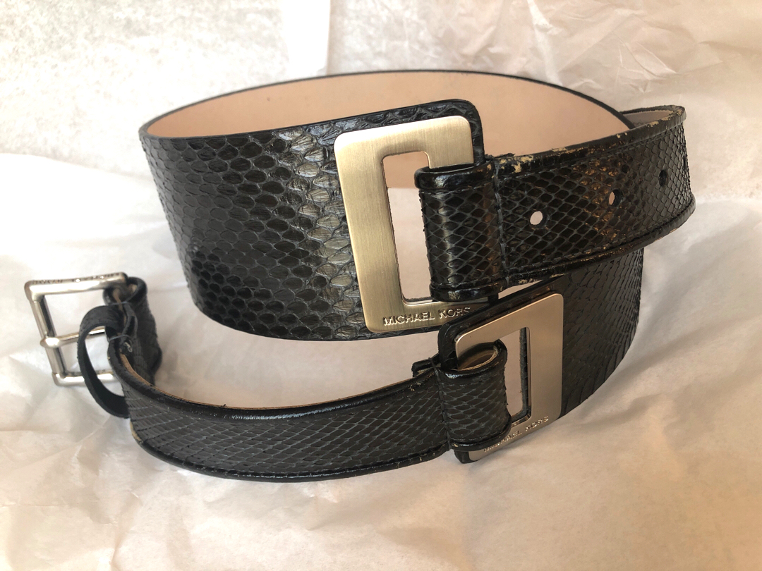 Michael kors new arrivals snakeskin belt