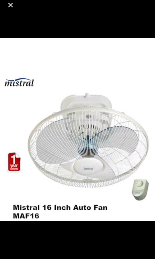 Mistral Auto Ceiling Fan Model Maf16 Home Appliances Cooling