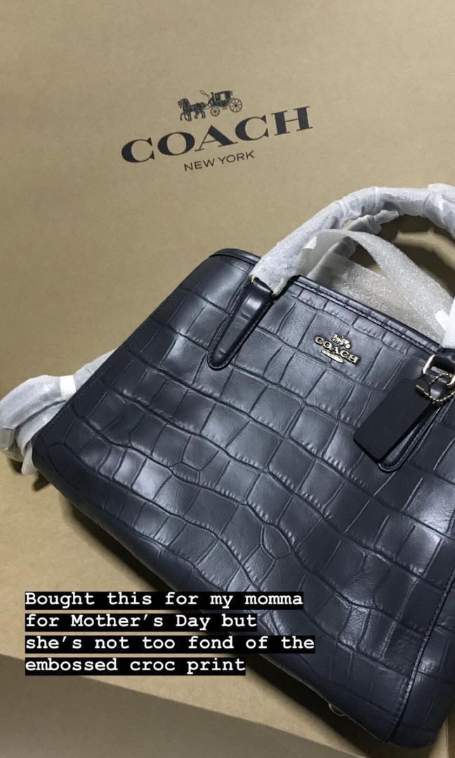 coach croc embossed bag