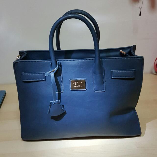 Perlini Handbag Blue, Women's Fashion, Bags & Wallets, Purses & Pouches ...