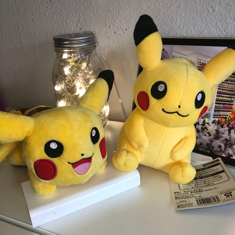 Pikachu Plushie from Tokyo Pokemon Centre Sitting or Lying