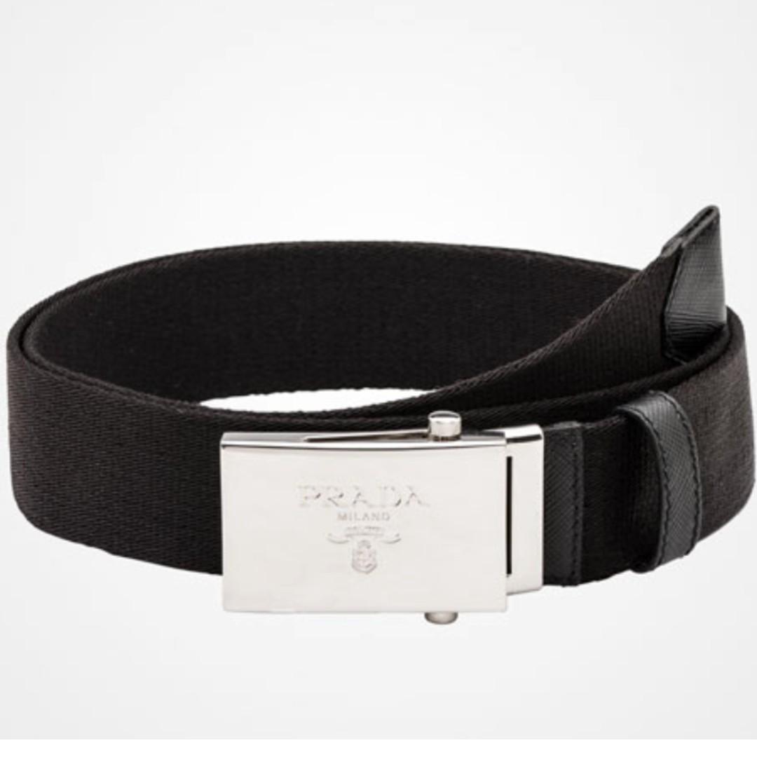 Prada Men Technical Saffiano Leather Belt Blue Luxury Accessories Belts On Carousell