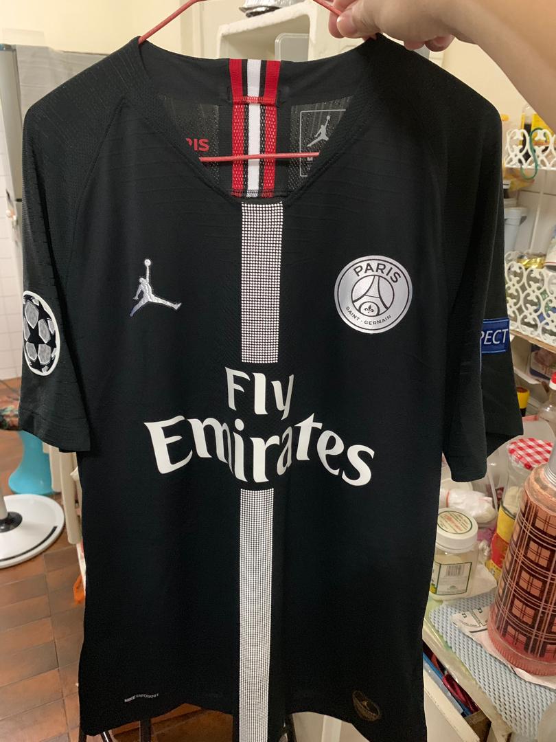 PSG Black Jordan Player Version Jersey