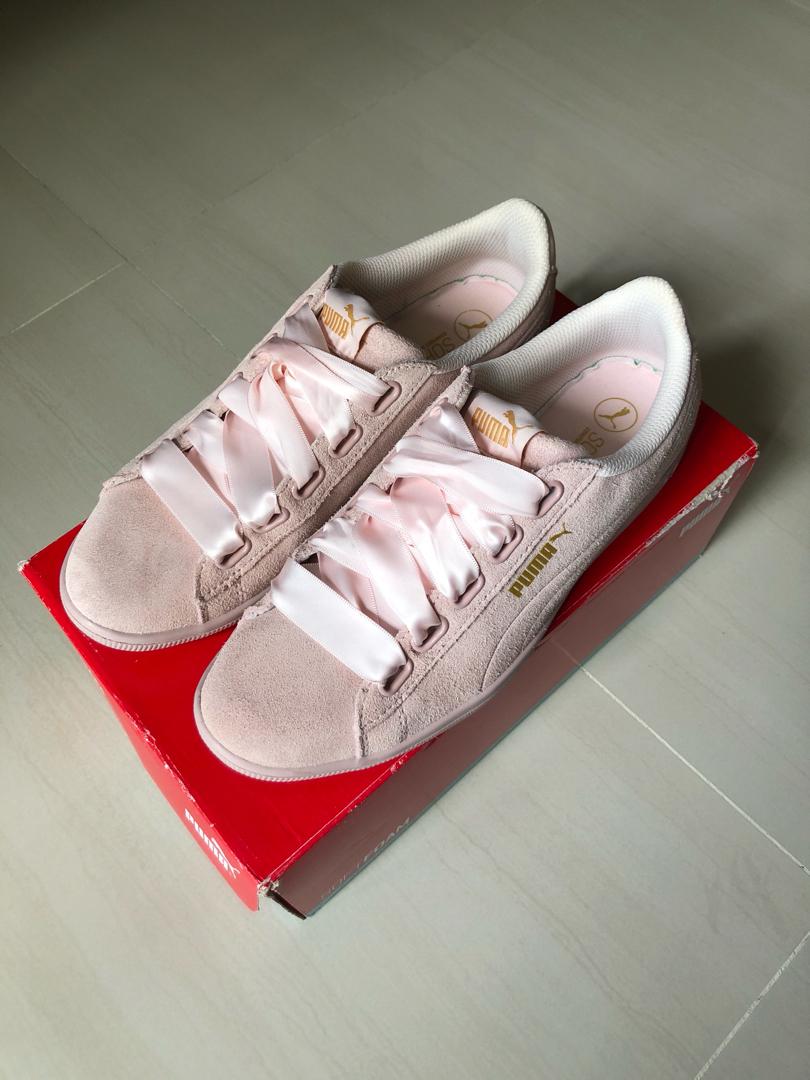 puma vikky ribbon pink