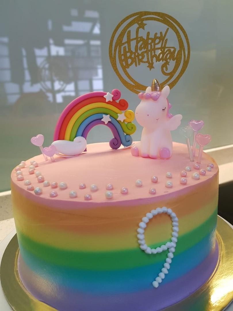 Unicorn Rainbow Cream Cake - 2 | Customzied Kids' Birthday Cake | Order  Online - Dubai