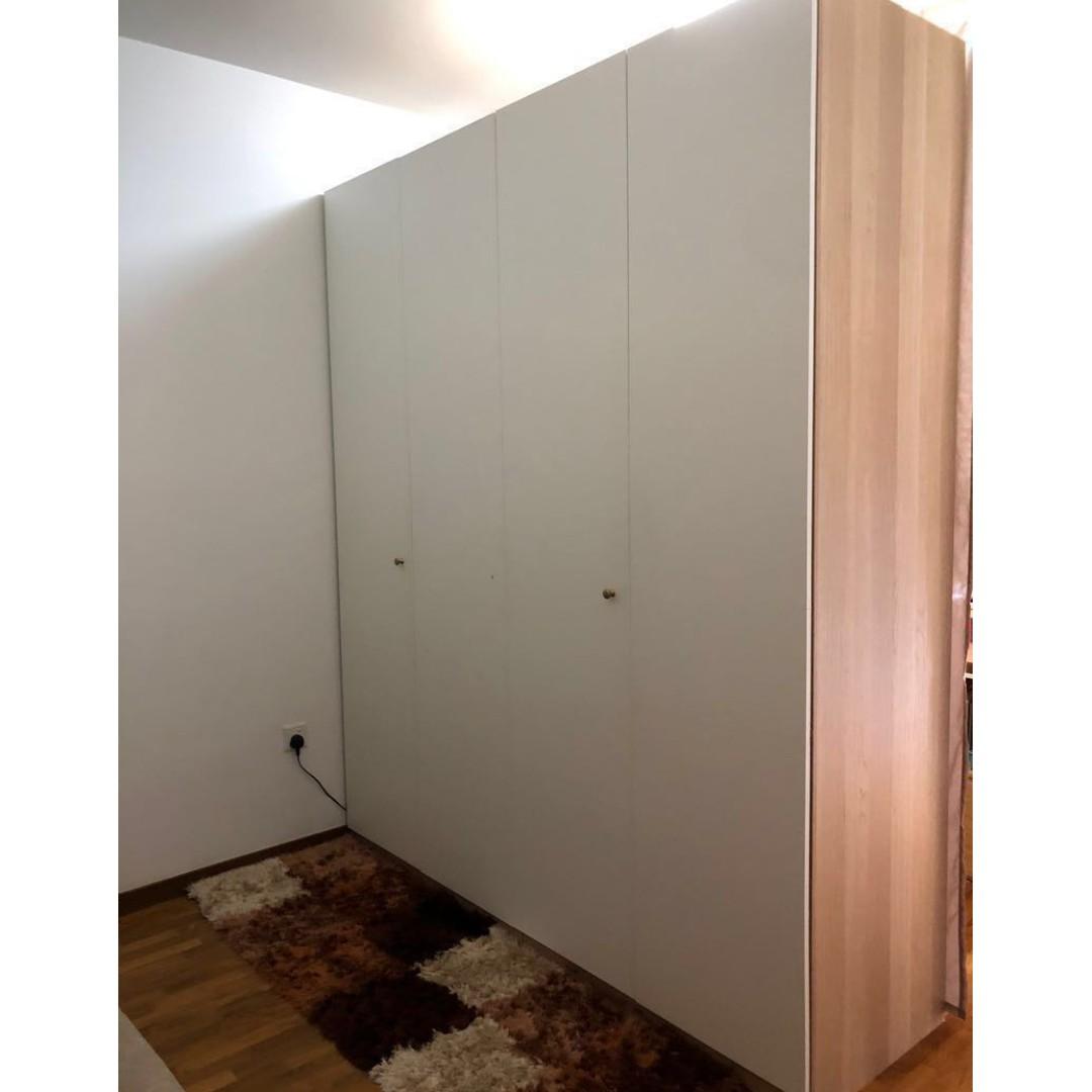 Set 2 Ikea Pax Wardrobe 100cm X 58cm X 236cm Furniture