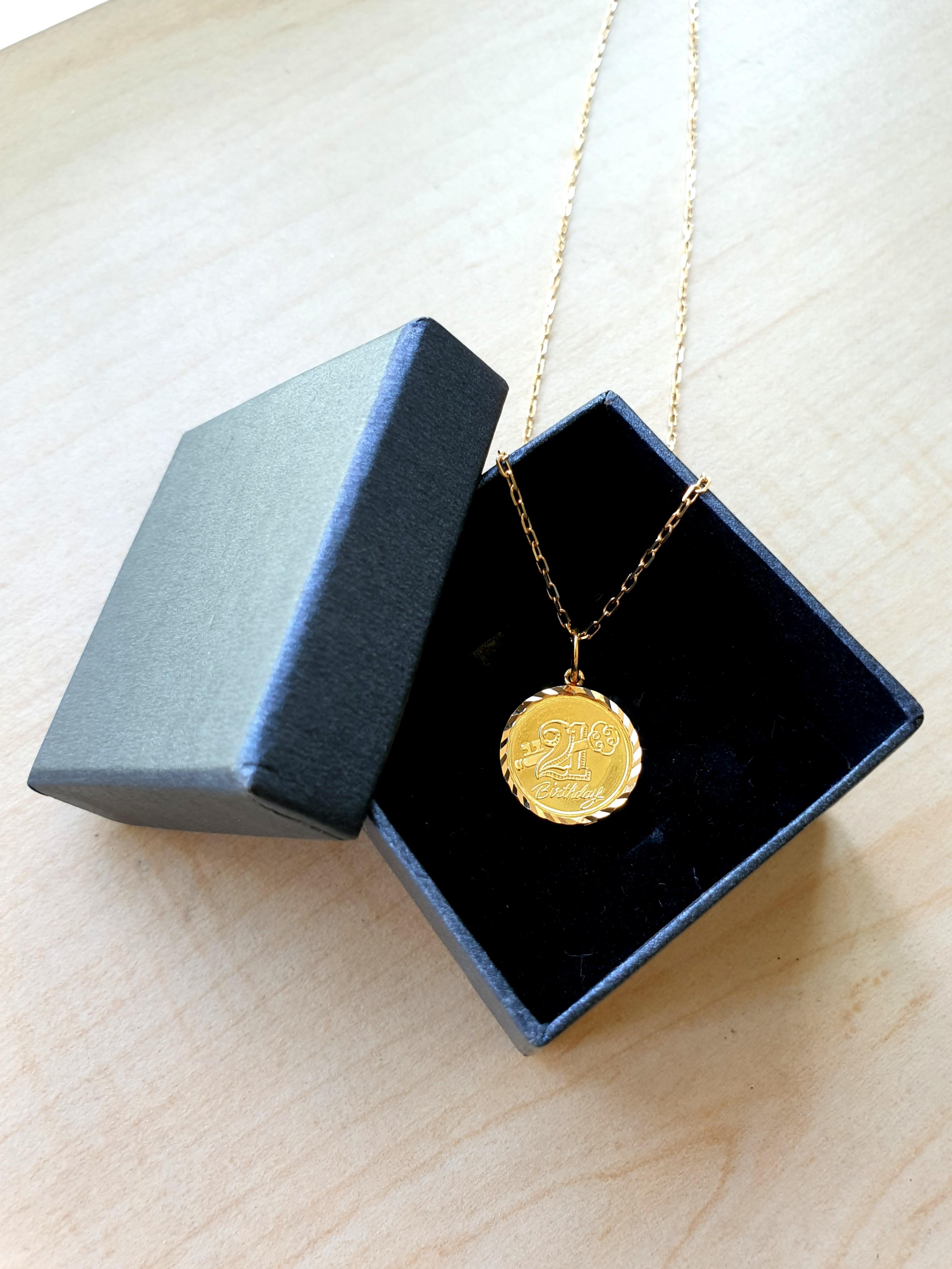 Gold 21st clearance necklace