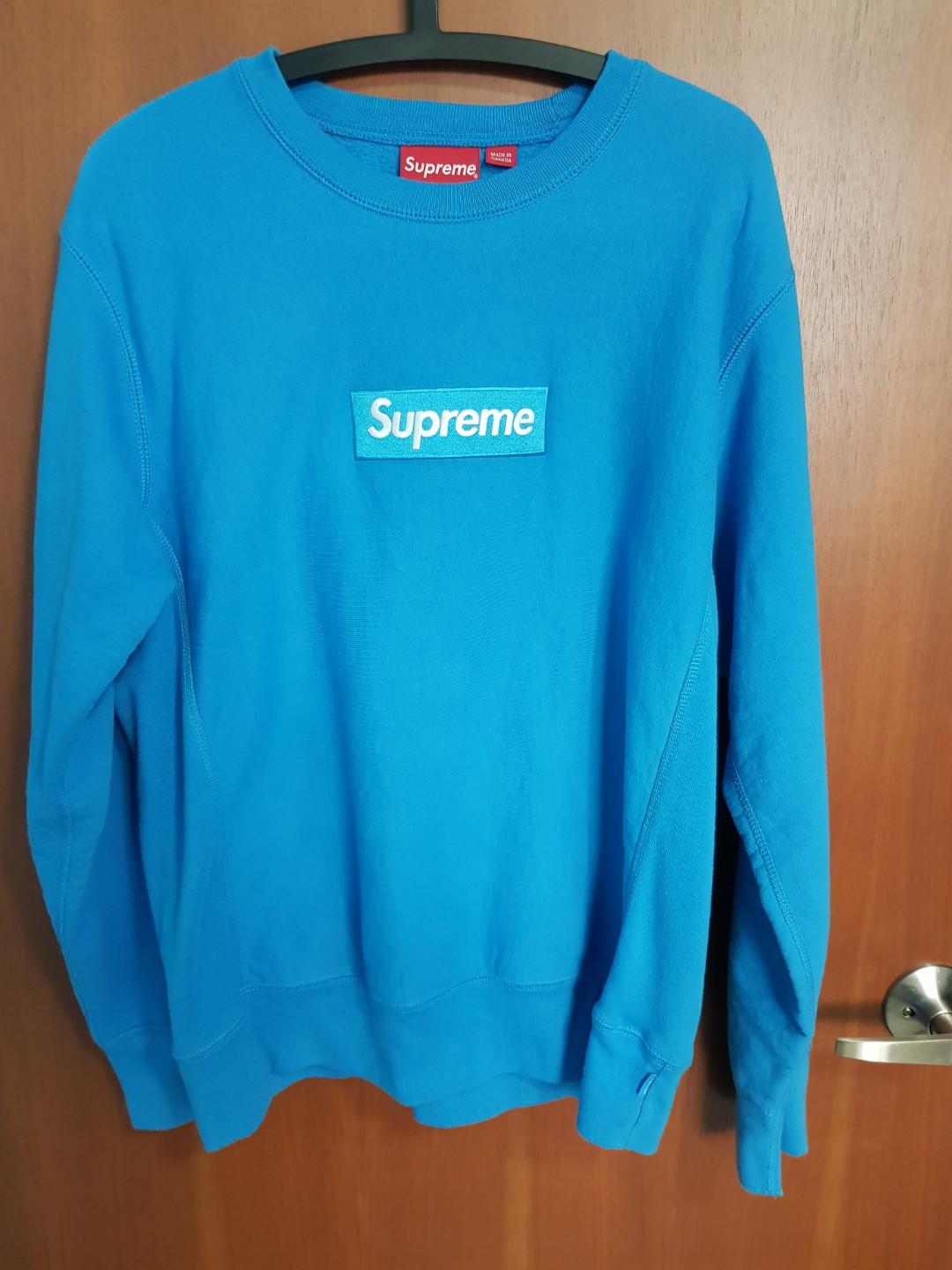 Supreme box logo cheap crewneck bright royal