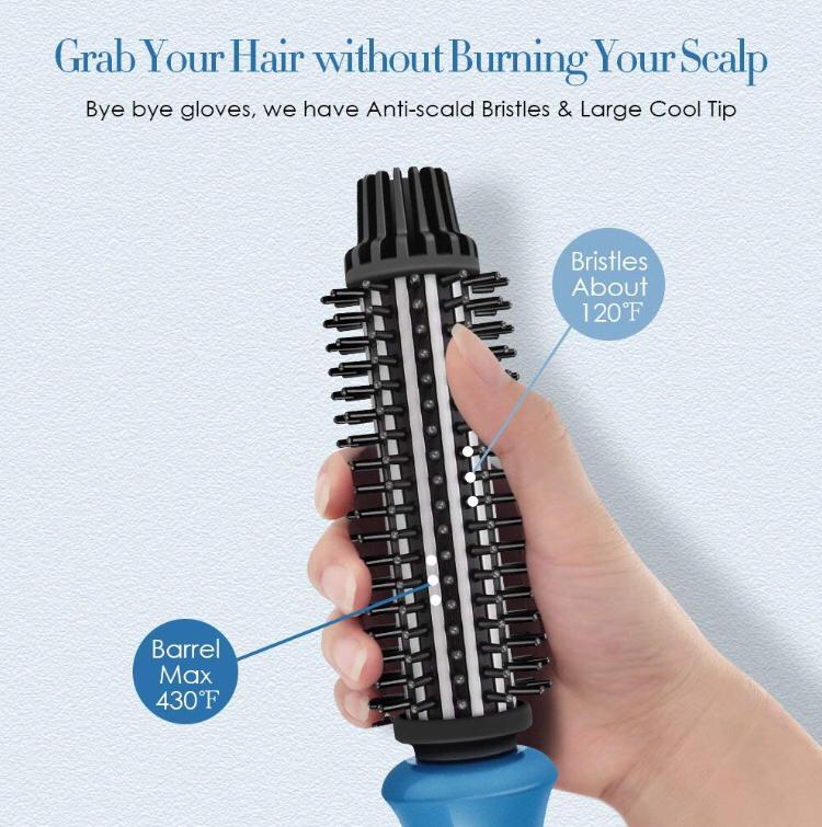Swanmyst curling iron brush top