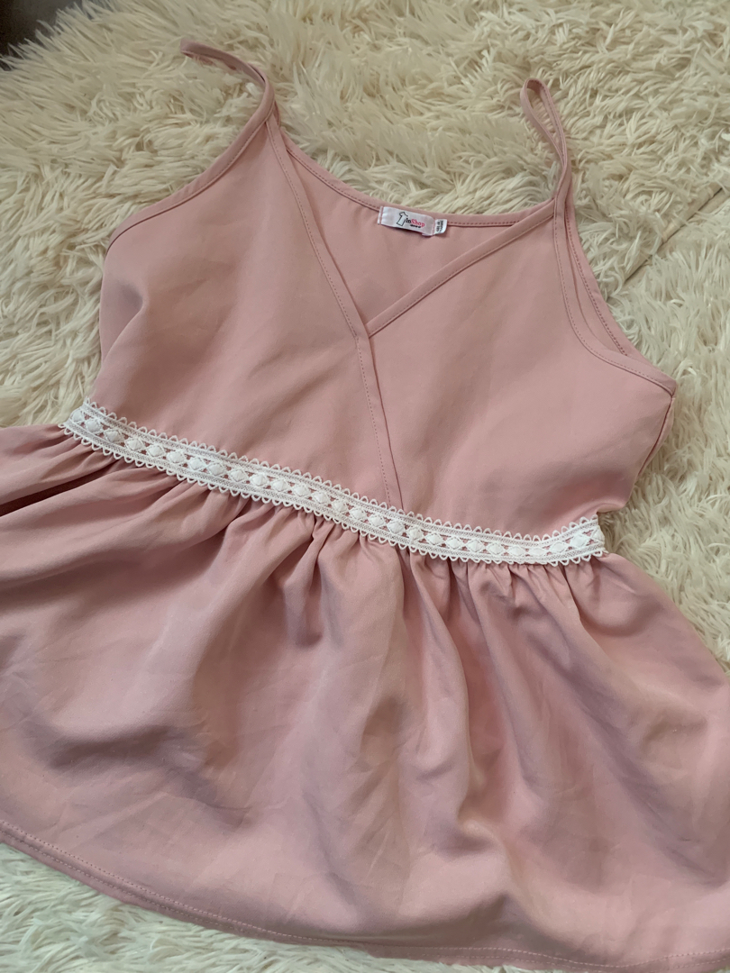 Sweet Pink Top, Women's Fashion, Tops, Sleeveless on Carousell