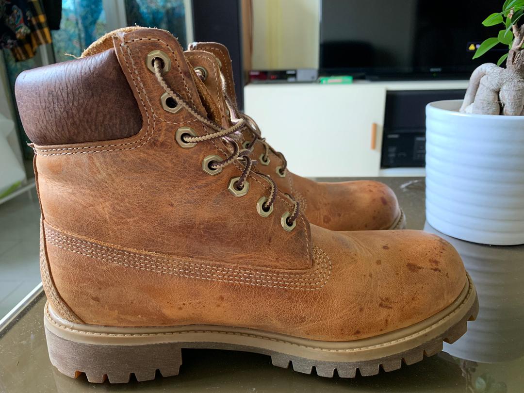 timberland boots burnt orange