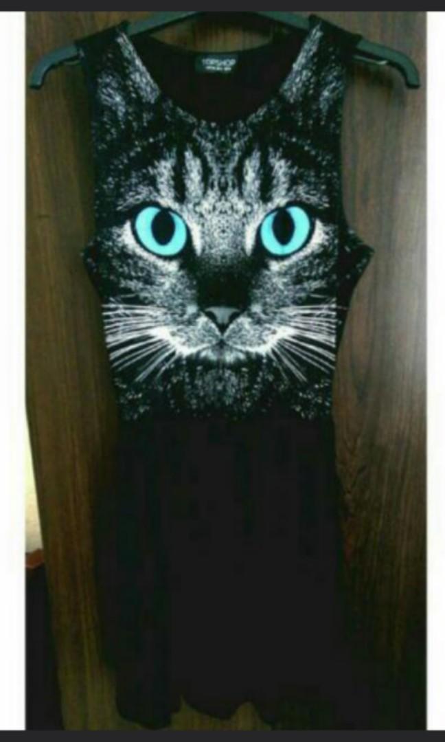Cat skater shop shirt dress