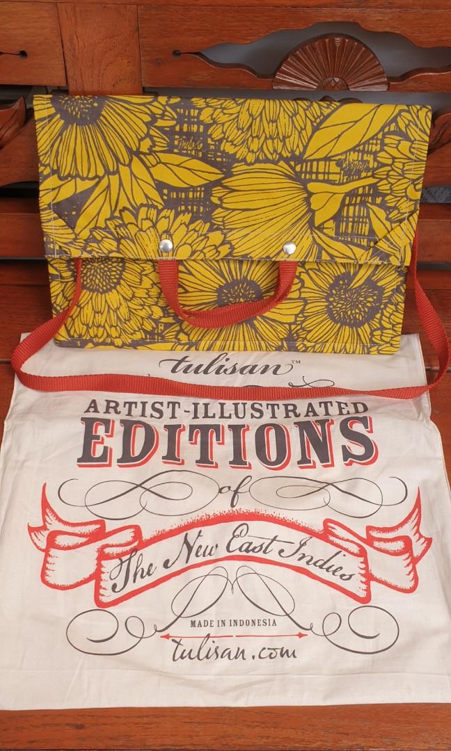 Tulisan Marigold Knit Journalist Tote, Fesyen Wanita, Tas & Dompet di