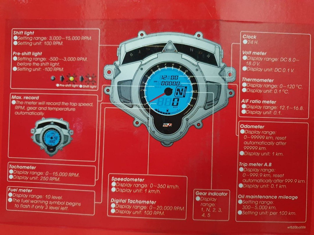 UMA Racing Speedometer Jupiter MX or LC 135, Motorcycles, Motorcycle