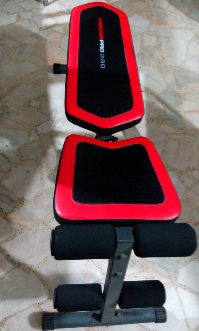 Weider Pro Workout Bench Sports Equipment Exercise Fitness Cardio Fitness Machines on Carousell