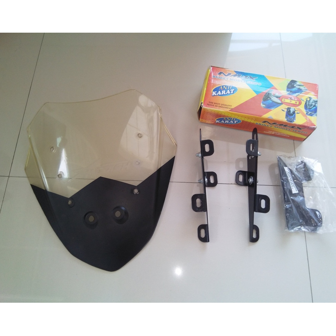 Windshield Nmax Dan Bracket Serpo Nmax, Motor di Carousell
