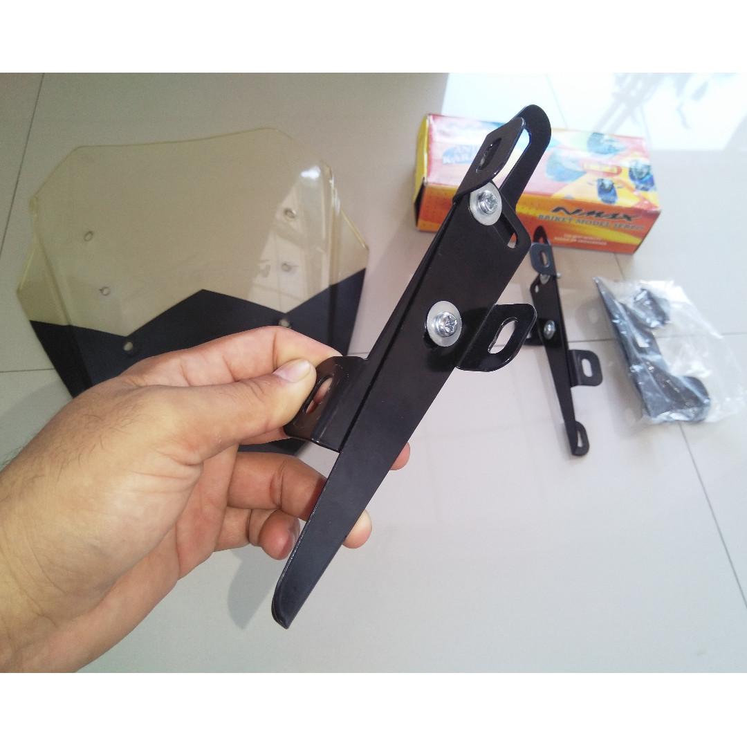 Windshield Nmax Dan Bracket Serpo Nmax, Motor di Carousell