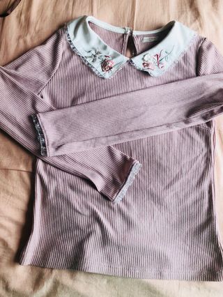 日牌 Axes Femme 花朵 刺繡 上衣64196076363651110