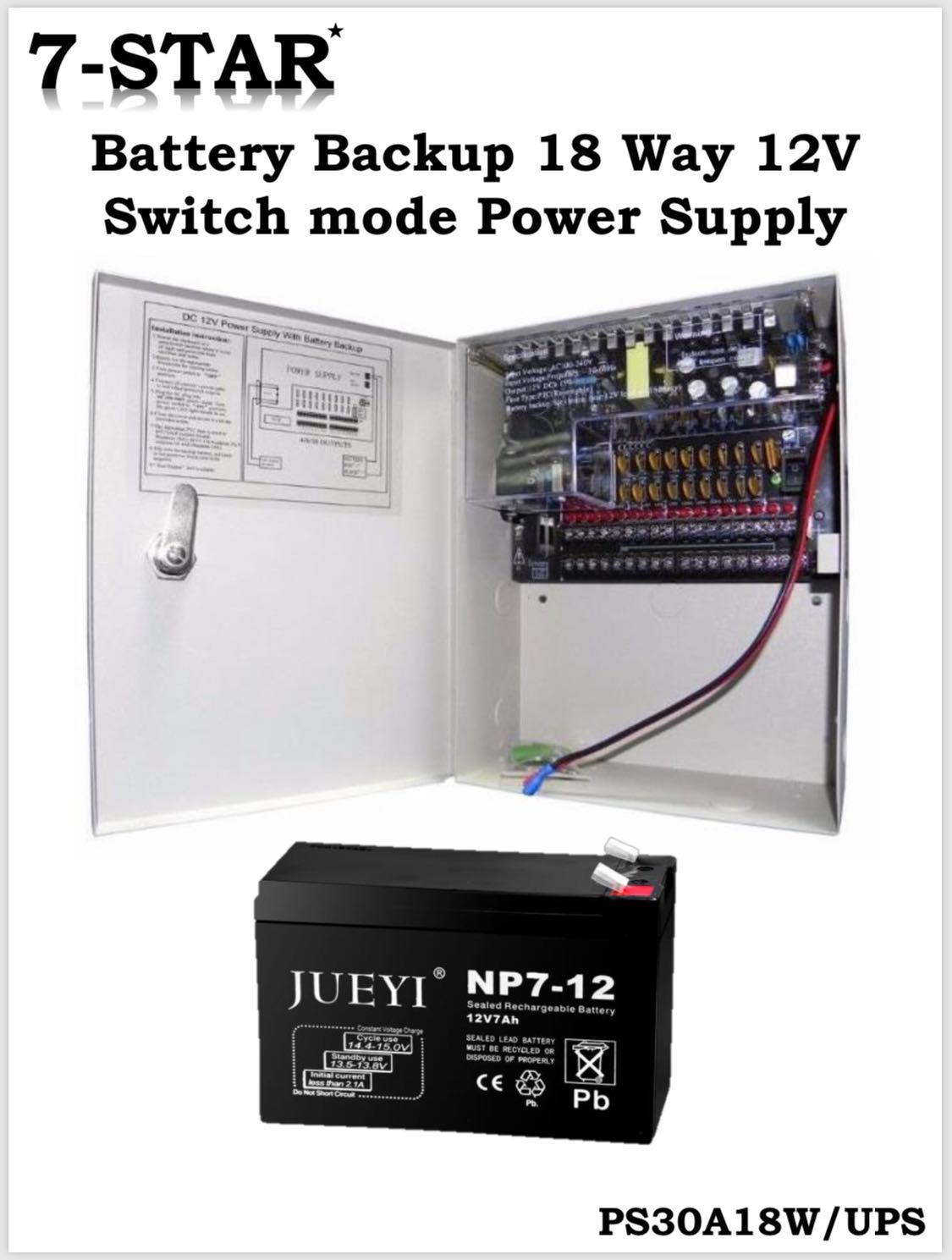 12V/30A UPS CCTV Power Supply Unit Distribution Box 16/18 Port/Channel