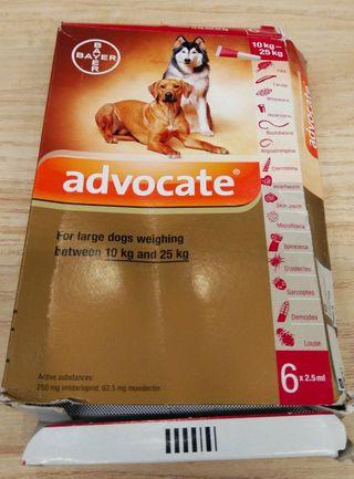 Advocate for dogs 10-25kg 6 tubes