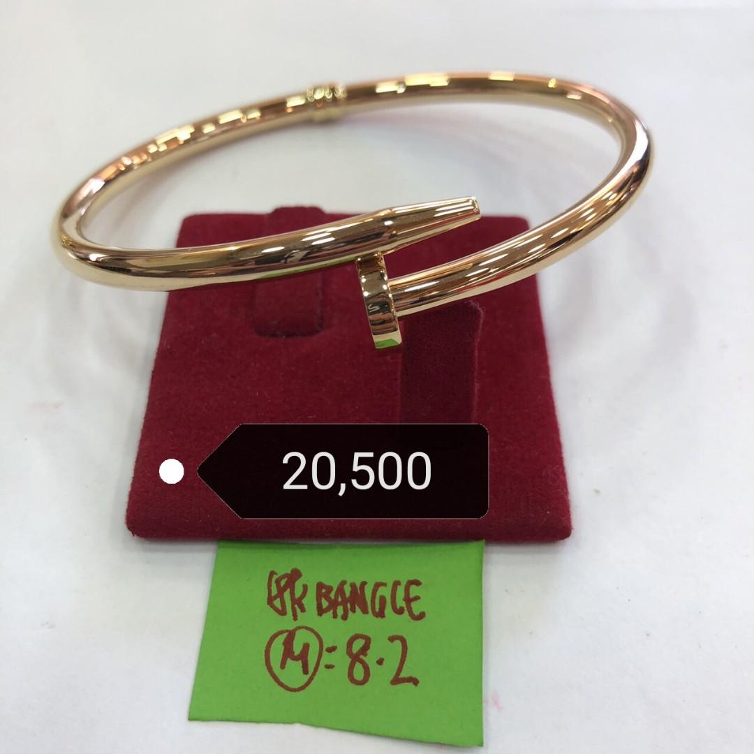 18k Saudi gold BANGLES in assorted designs, Women's Fashion, Jewelry