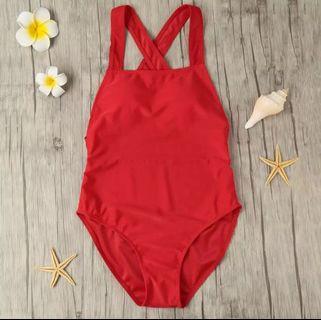 Red Baywatch inspired One Piece Swimsuit