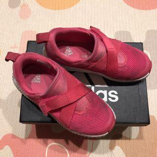 降價！(附鞋盒)Adidas FortaRun 小女童運動鞋休閒鞋 - 粉桃紅/11.5K