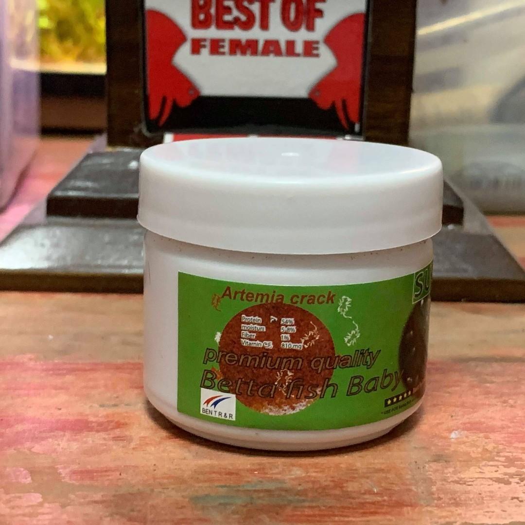🐟 betta baby food artemia crack protein for fry fish Suma