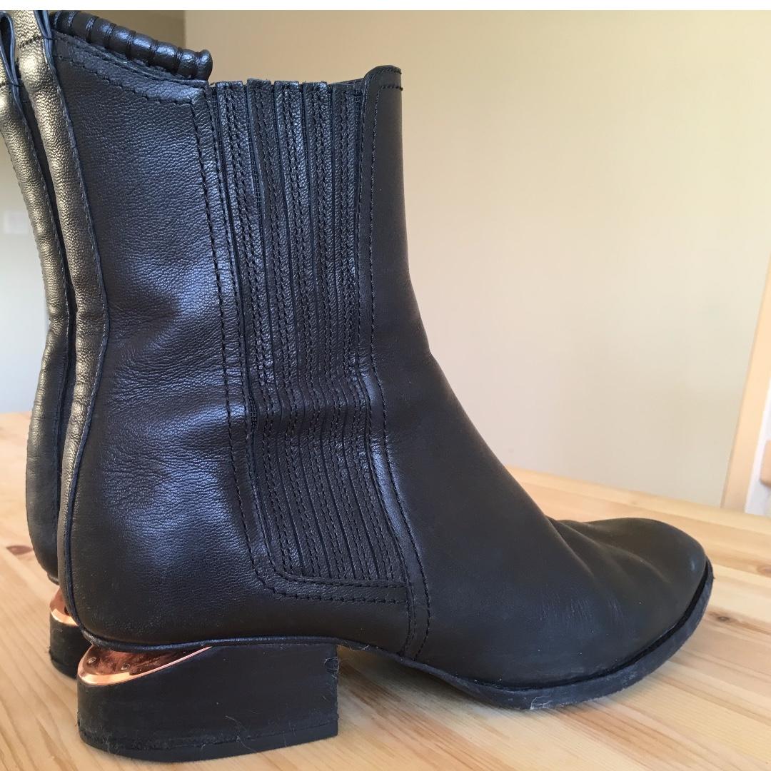 Alexander wang boots rose gold online