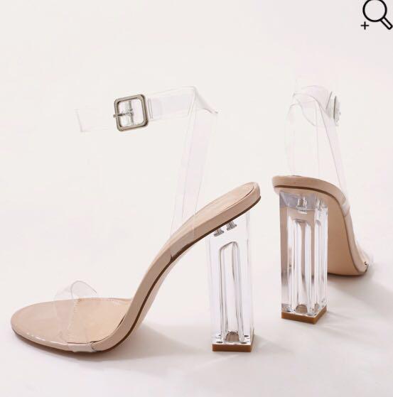 Alia strappy perspex high heels hotsell